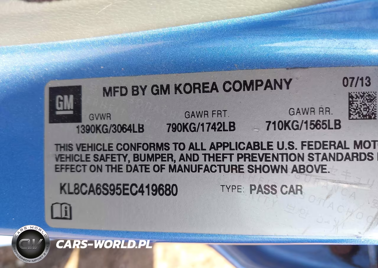 2014 Chevrolet Spark Ls Manual VIN:KL8CA6S95EC419680 - 9
