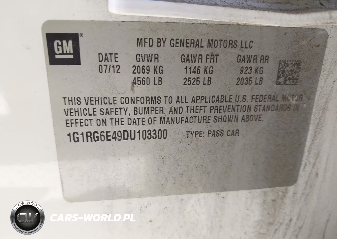 2013 Chevrolet Volt VIN:1G1RG6E49DU103300 - 9