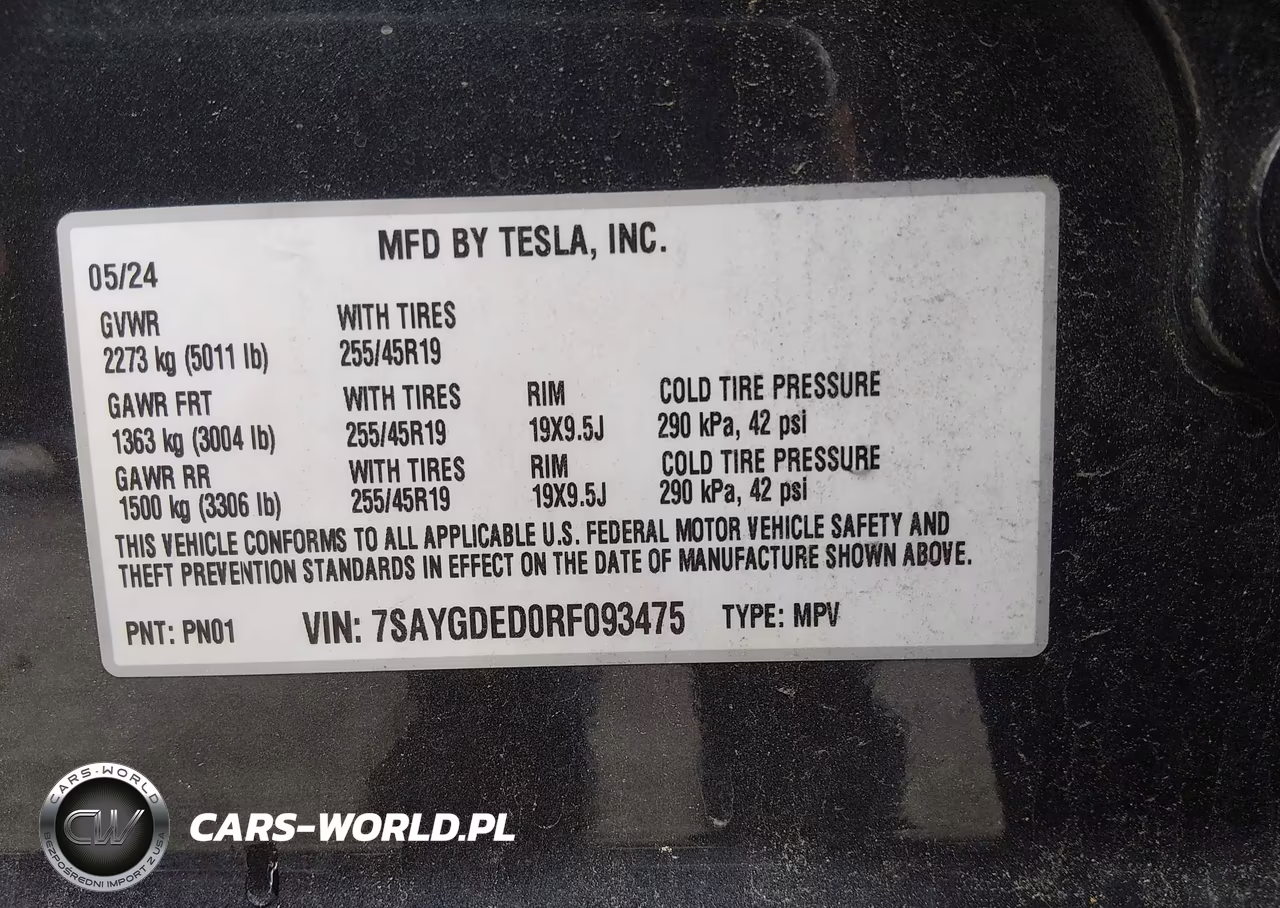 2024 Tesla Model Y Long Range Single Motor Rear-Wheel Drive-Rwd VIN:7SAYGDED0RF093475 - 9