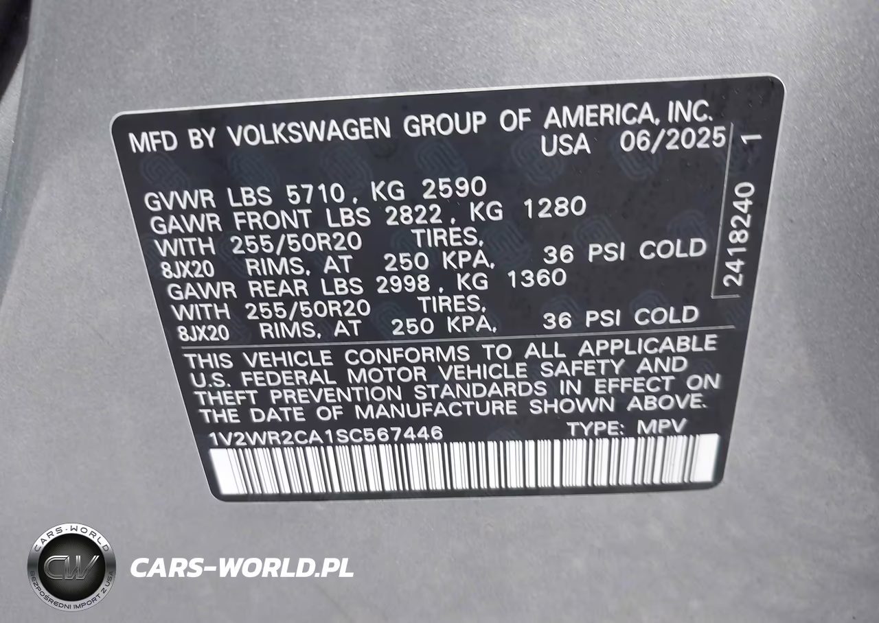 2025 Volkswagen Atlas 2.0T Se W-Technology VIN:1V2WR2CA1SC567446 - 9