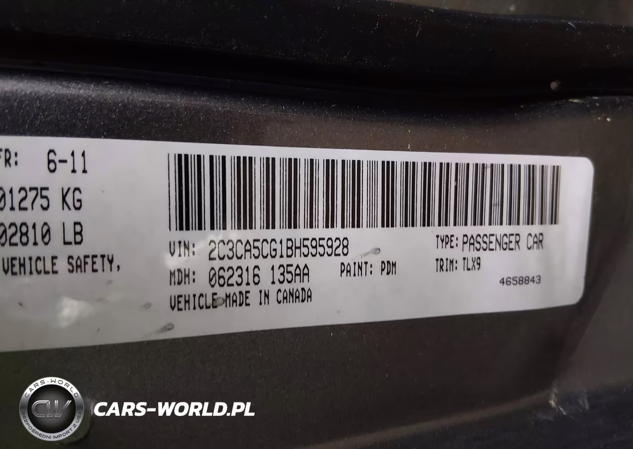 2011 Chrysler 300 Limited VIN:2C3CA5CG1BH595928 - 9