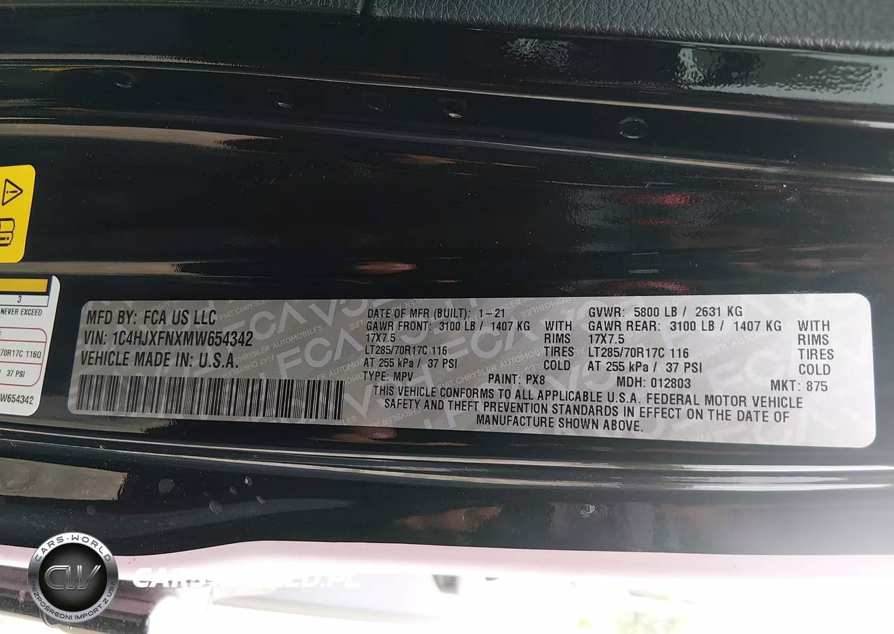 2021 Jeep Wrangler Unlimited Rubicon 4X4 VIN:1C4HJXFNXMW654342 - 9