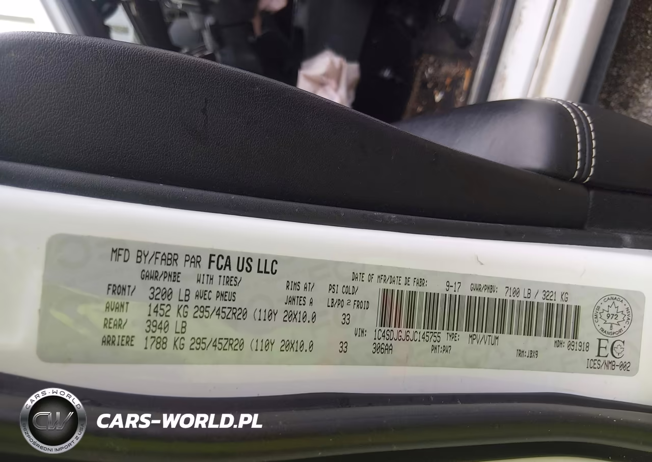 2018 Dodge Durango Srt VIN:1C4SDJGJ6JC145755 - 9