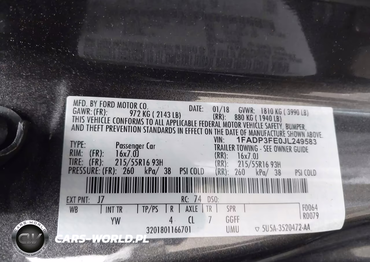 2018 Ford Focus Se VIN:1FADP3FE0JL249583 - 9