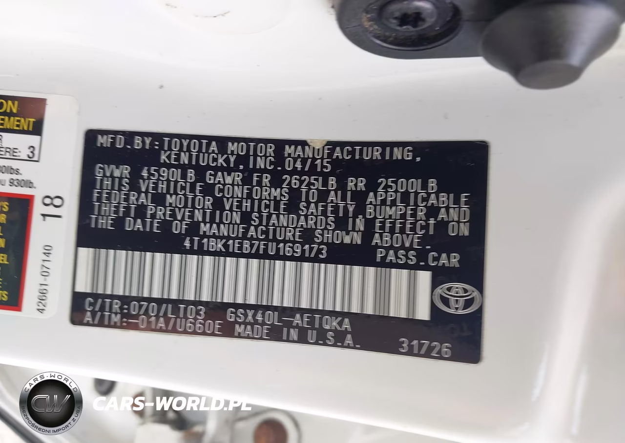 2015 Toyota Avalon Xle-Premium-Touring-Ltd VIN:4T1BK1EB7FU169173 - 9