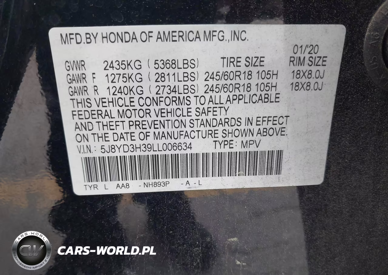 2020 Acura Mdx Standard VIN:5J8YD3H39LL006634 - 9
