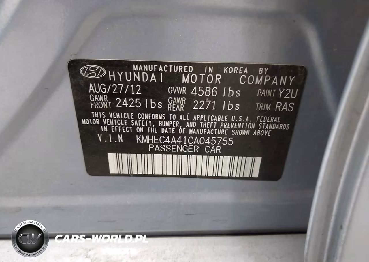2012 Hyundai Sonata Hybrid VIN:KMHEC4A41CA045755 - 9