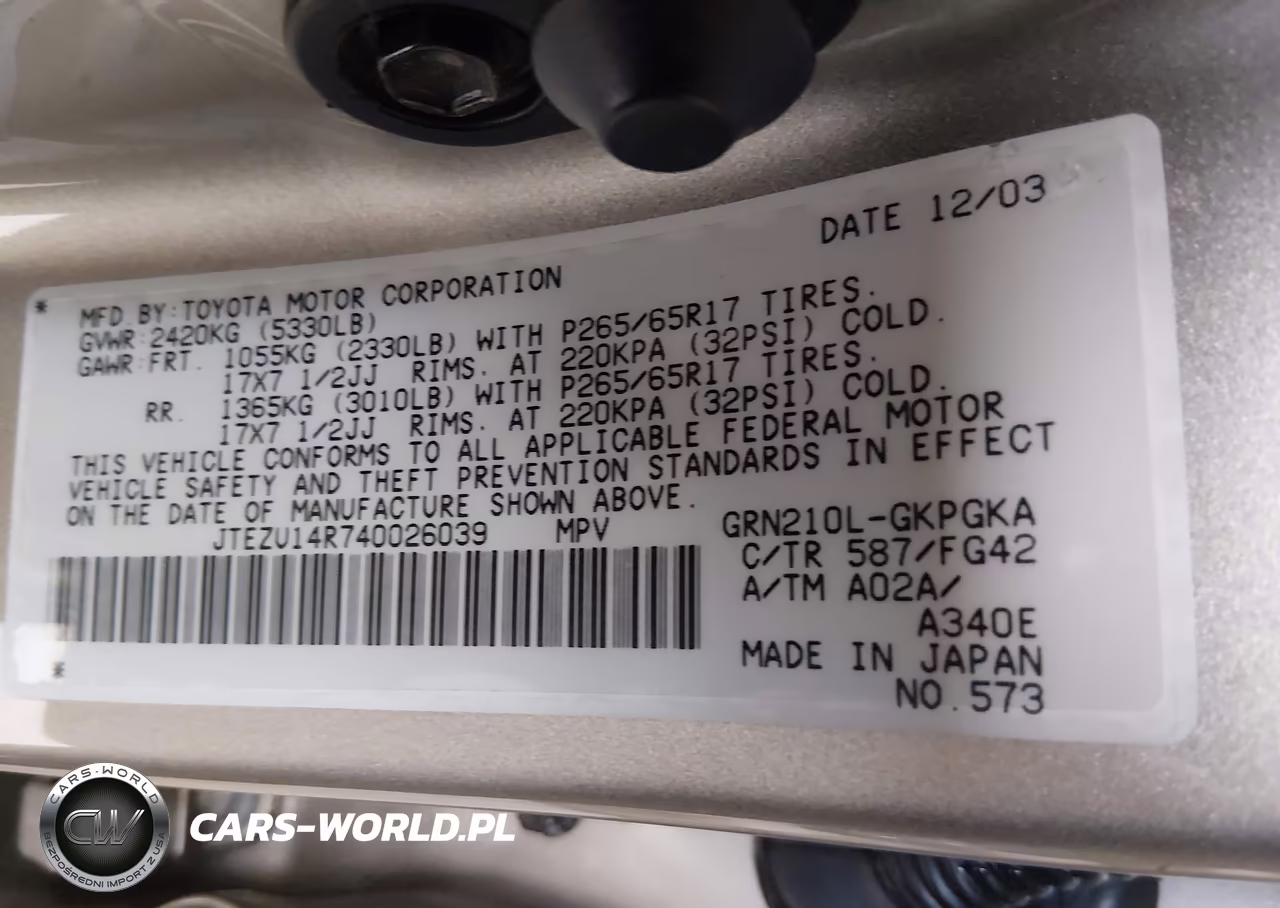2004 Toyota 4Runner Sr5 V6 VIN:JTEZU14R740026039 - 9
