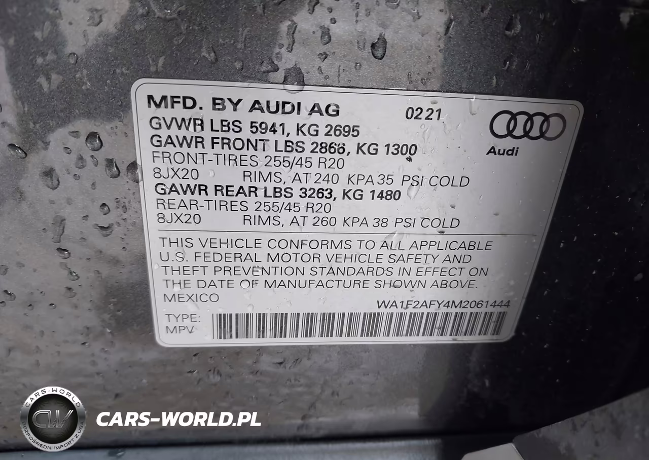 2021 Audi Q5 Prestige 55 Tfsi E Quattro S Tronic VIN:WA1F2AFY4M2061444 - 9