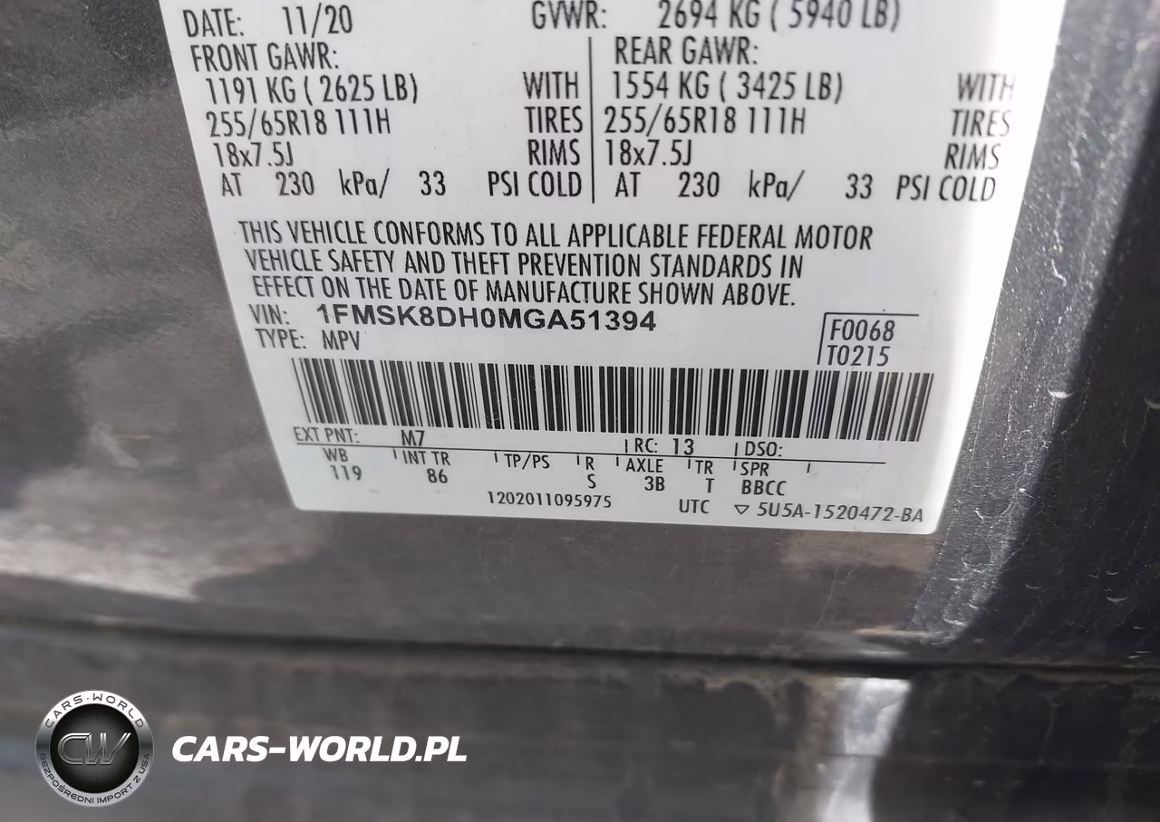 2021 Ford Explorer Xlt VIN:1FMSK8DH0MGA51394 - 9