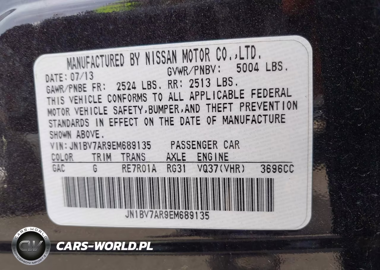 2014 Infiniti Q50 VIN:JN1BV7AR9EM689135 - 9