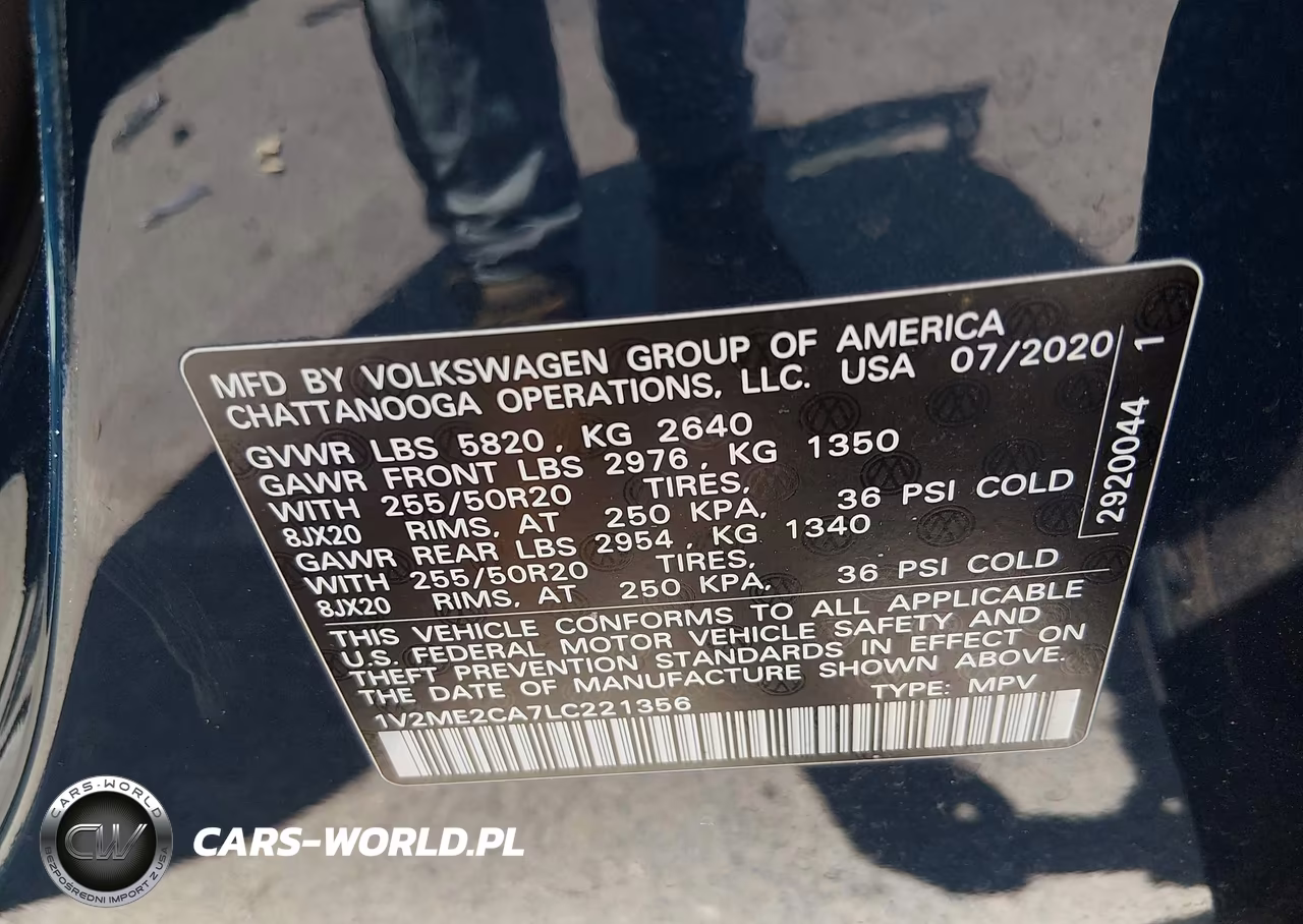 2020 Volkswagen Atlas Cross Sport 3.6L V6 Sel VIN:1V2ME2CA7LC221356 - 9