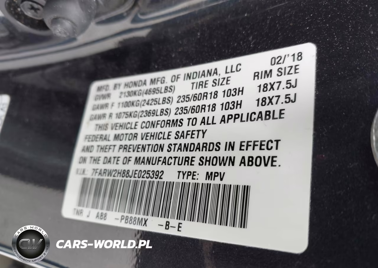 2018 Honda Cr-V Ex-L-Ex-L Navi VIN:7FARW2H88JE025392 - 9