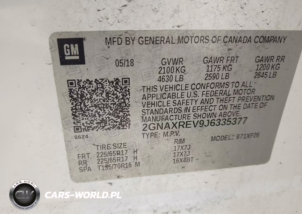 2018 Chevrolet Equinox Ls VIN:2GNAXREV9J6335377 - 9
