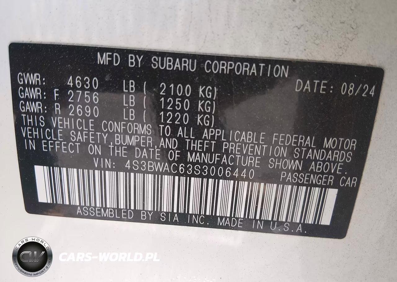 2025 Subaru Legacy Premium VIN:4S3BWAC63S3006440 - 9