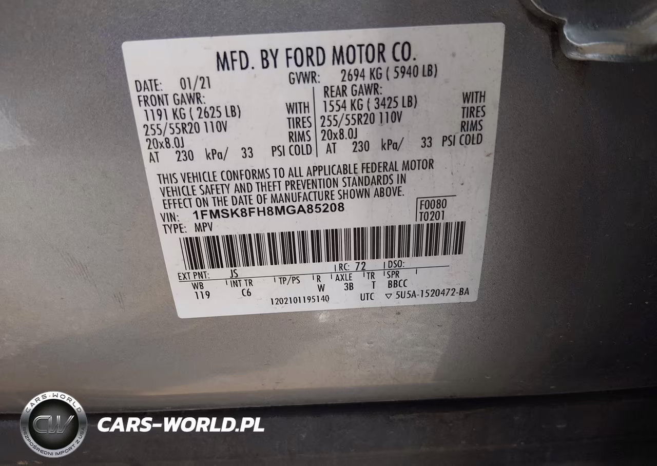 2021 Ford Explorer Limited VIN:1FMSK8FH8MGA85208 - 9
