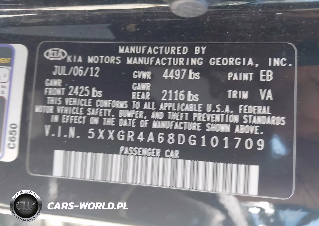 2013 Kia Optima Sx VIN:5XXGR4A68DG101709 - 9