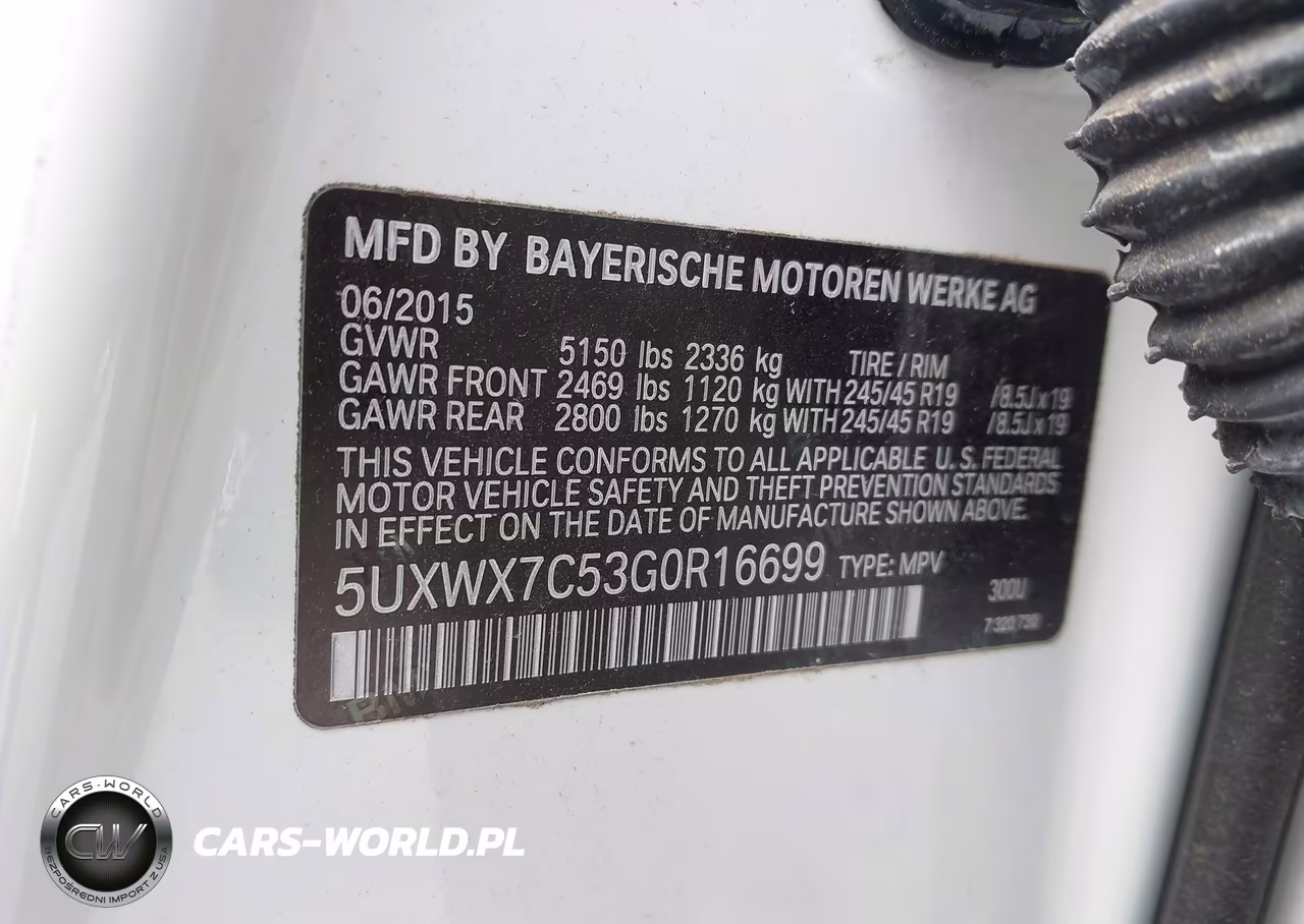 2016 BMW X3 xDrive35I VIN:5UXWX7C53G0R16699 - 9