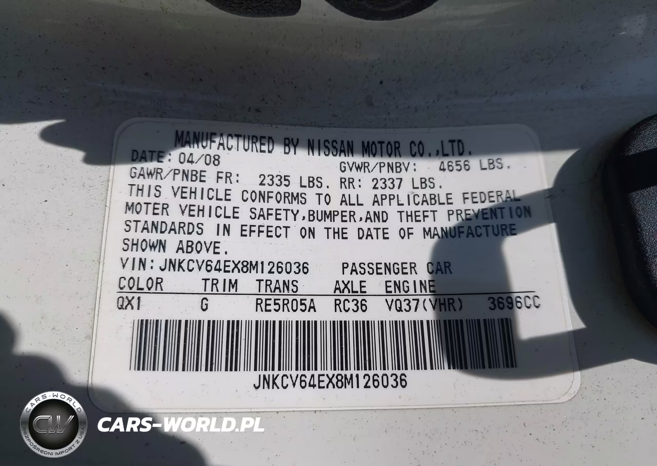2008 Infiniti G37 Journey VIN:JNKCV64EX8M126036 - 9