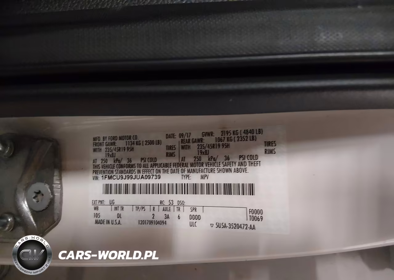 2018 Ford Escape Titanium VIN:1FMCU9J99JUA09739 - 9