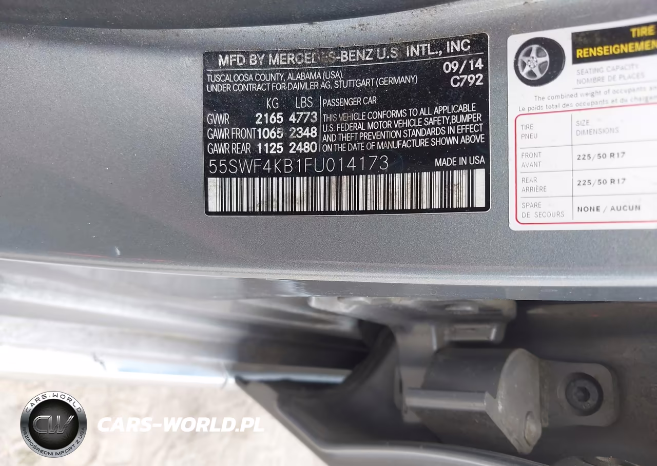 2015 Mercedes-Benz C 300 4Matic VIN:55SWF4KB1FU014173 - 9