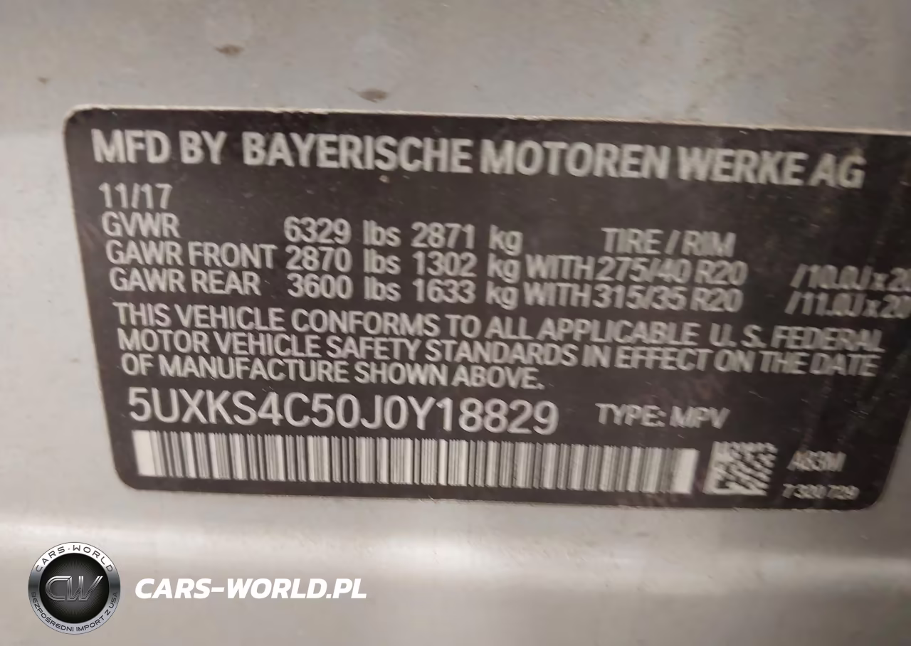 2018 BMW X5 xDrive35D VIN:5UXKS4C50J0Y18829 - 9
