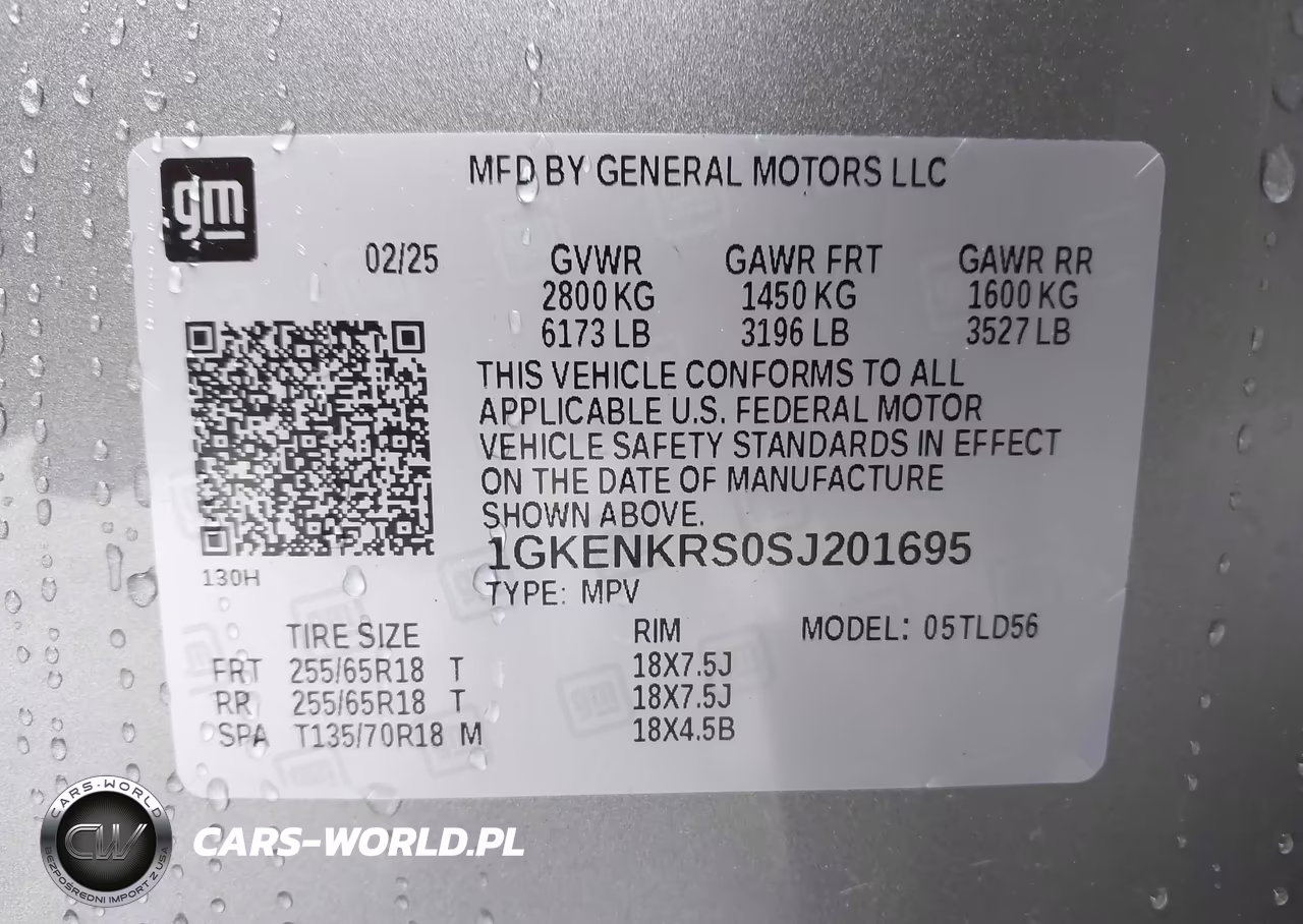2025 GMC Acadia Fwd Elevation VIN:1GKENKRS0SJ201695 - 9