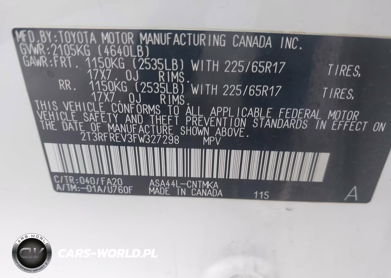 2015 Toyota Rav4 Xle VIN:2T3RFREV3FW327298 - 9