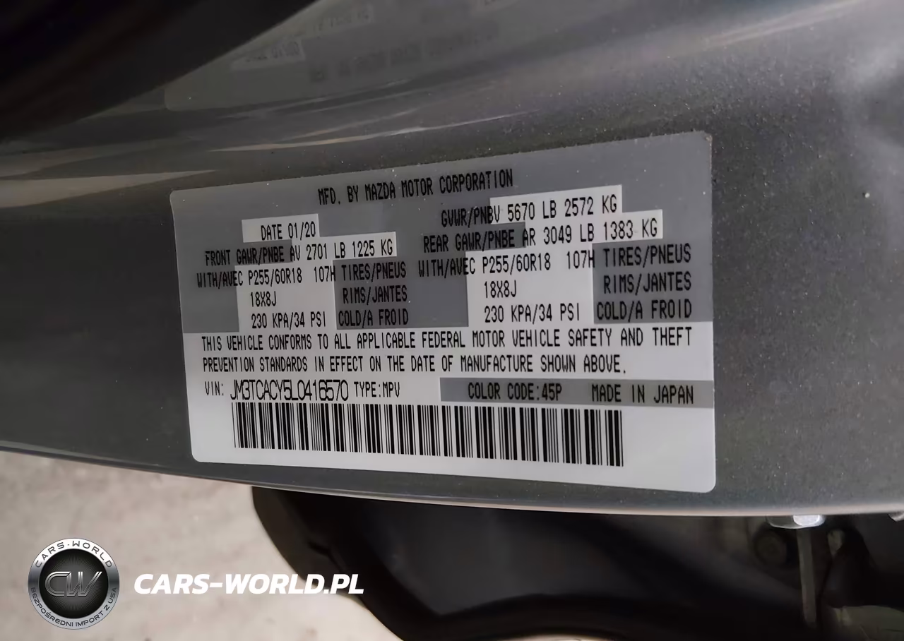 2020 Mazda Cx-9 Touring VIN:JM3TCACY5L0416570 - 9