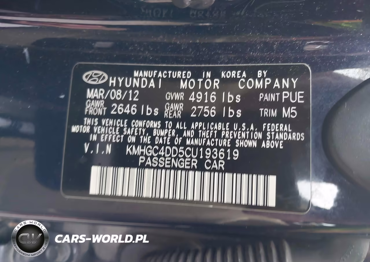 2012 Hyundai Genesis 3.8 VIN:KMHGC4DD5CU193619 - 9