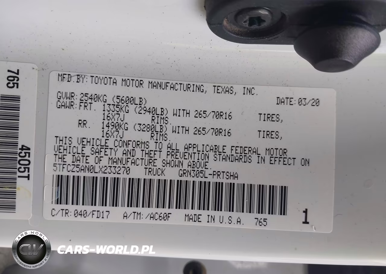 2020 Toyota Tacoma Trd Off-Road VIN:5TFCZ5AN0LX233270 - 9