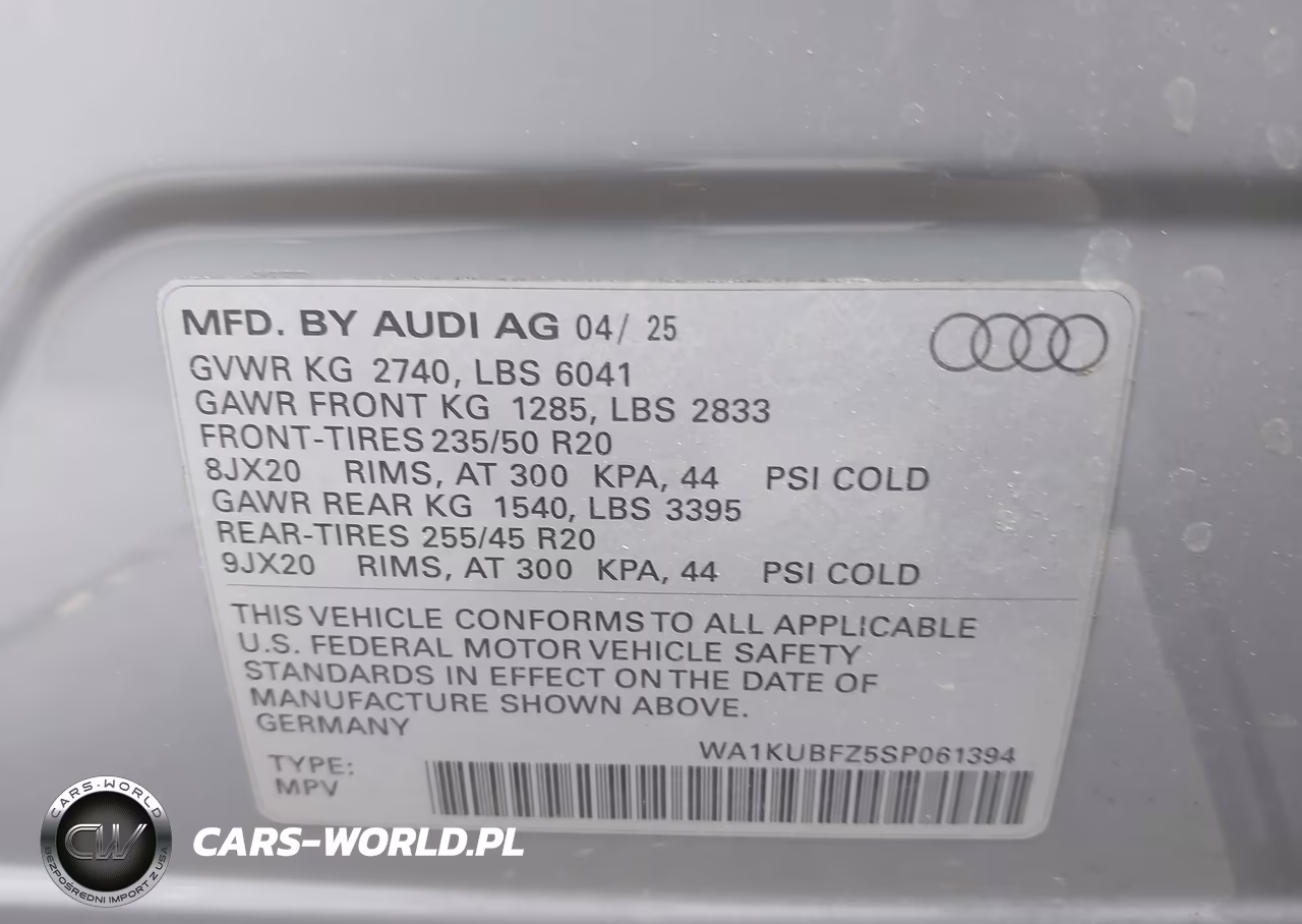 2025 Audi Q4 E-Tron Premium 55 Quattro VIN:WA1KUBFZ5SP061394 - 9