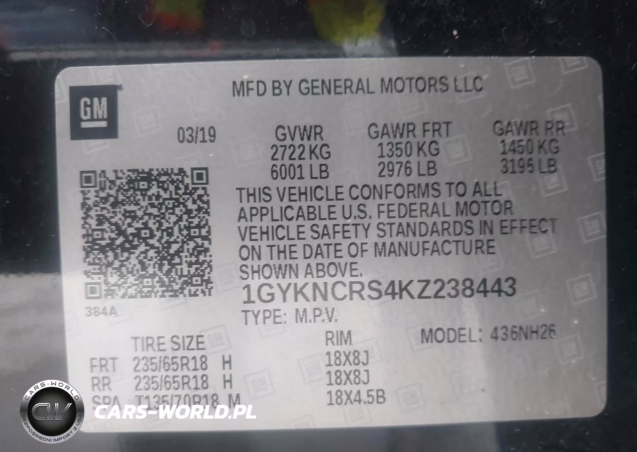 2019 Cadillac Xt5 Luxury VIN:1GYKNCRS4KZ238443 - 9