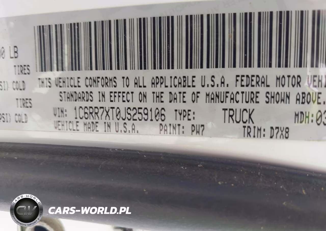 2018 Ram 1500 Ssv 4X4 5'7 Box VIN:1C6RR7XT0JS259106 - 9
