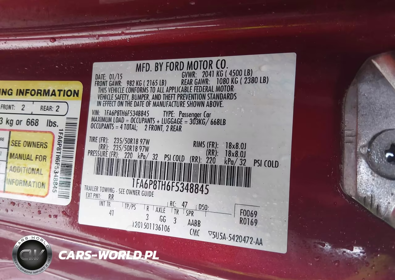 2015 Ford Mustang Ecoboost VIN:1FA6P8TH6F5348845 - 9