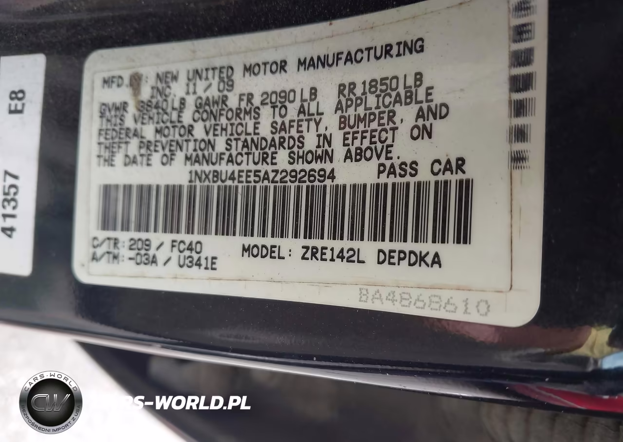 2010 Toyota Corolla Le VIN:1NXBU4EE5AZ292694 - 9