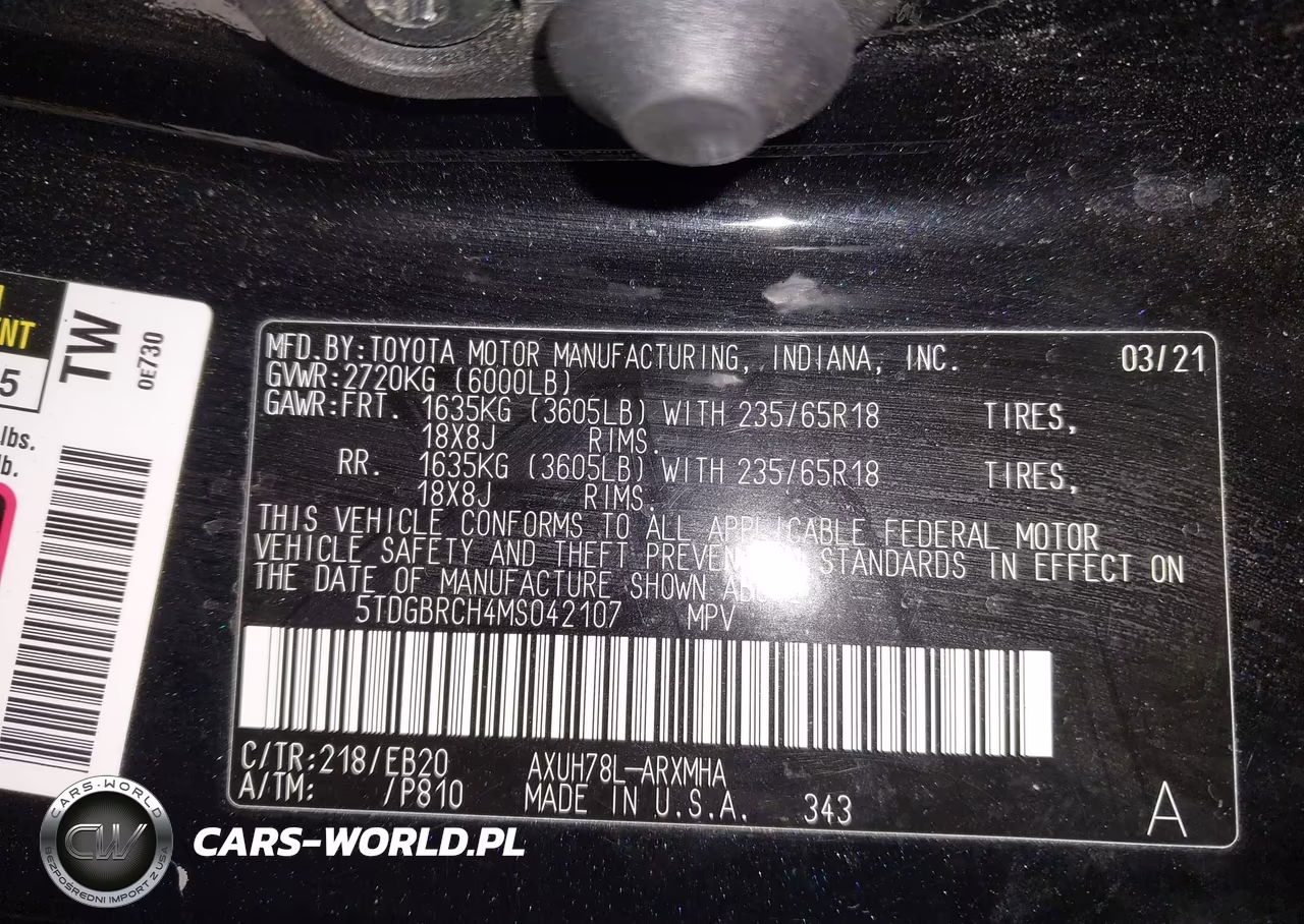 2021 Toyota Highlander Hybrid Xle VIN:5TDGBRCH4MS042107 - 9