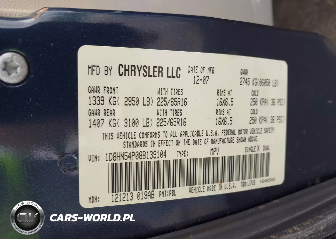 2008 Dodge Grand Caravan Sxt VIN:1D8HN54P08B139104 - 9