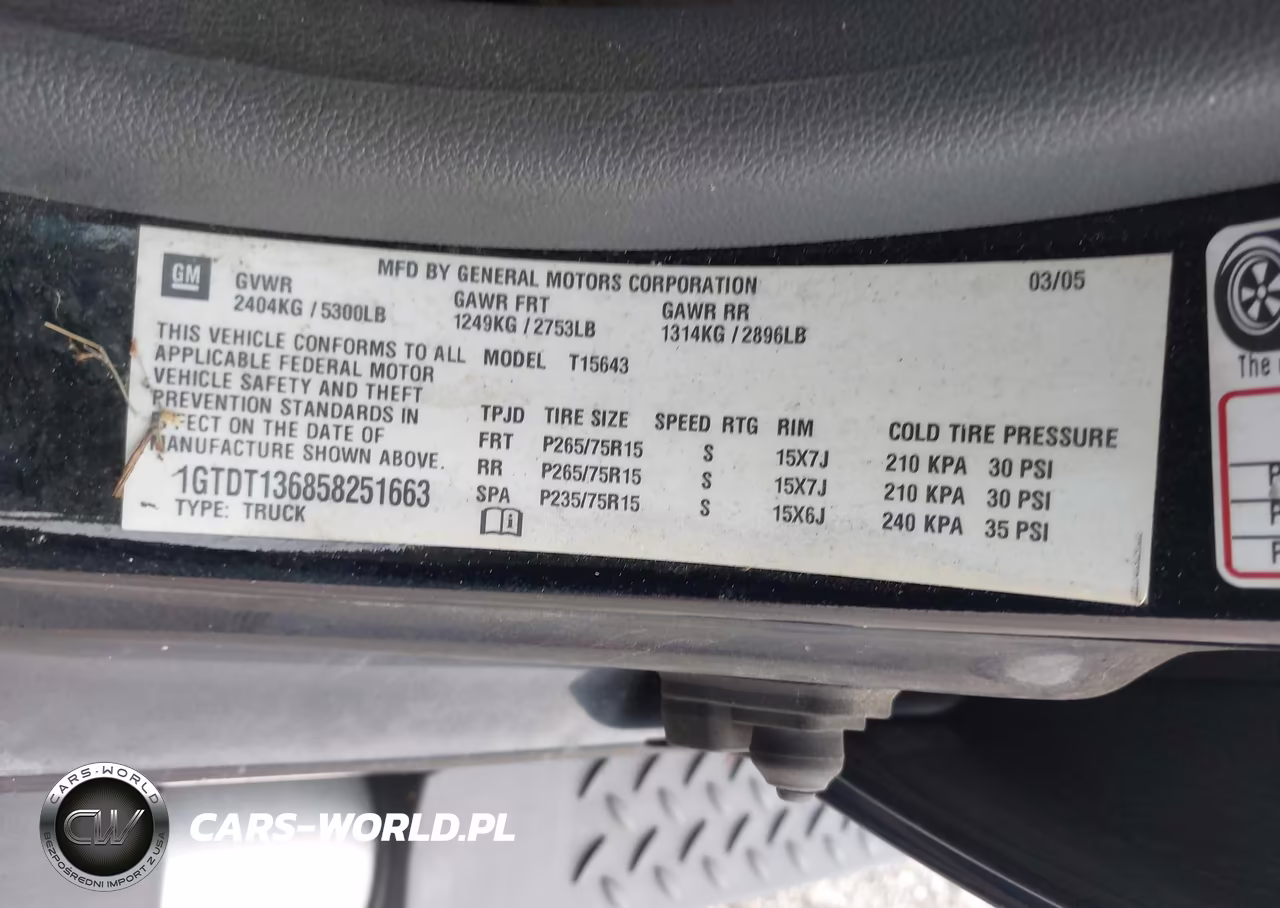 2005 GMC Canyon Sle VIN:1GTDT136858251663 - 9