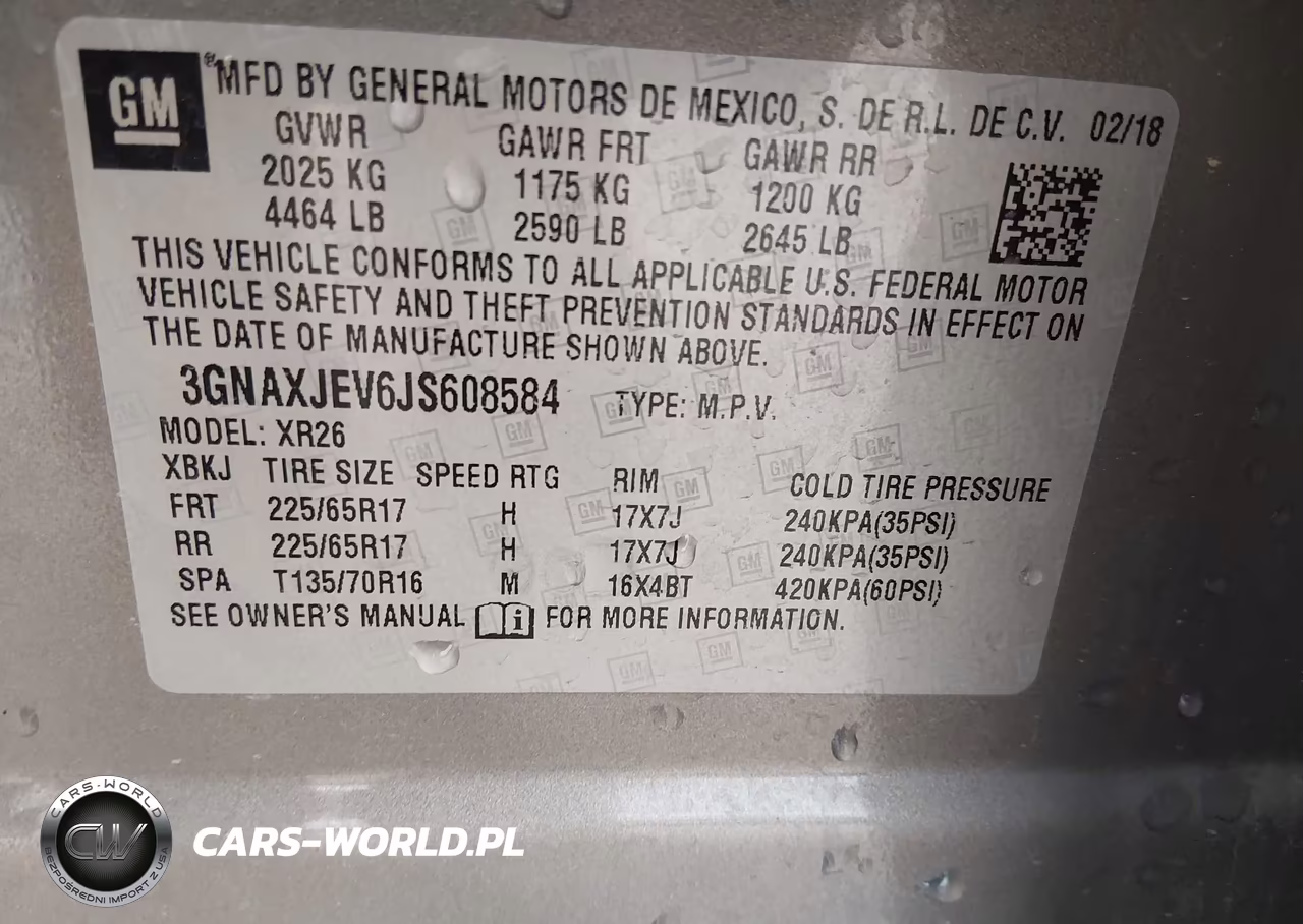 CHEVROLET EQUINOX LT VIN:3GNAXJEV6JS608584 - 9