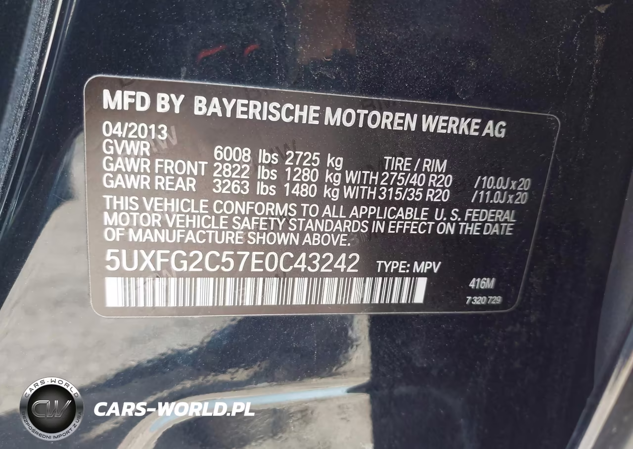 2014 BMW X6 xDrive35I VIN:5UXFG2C57E0C43242 - 9