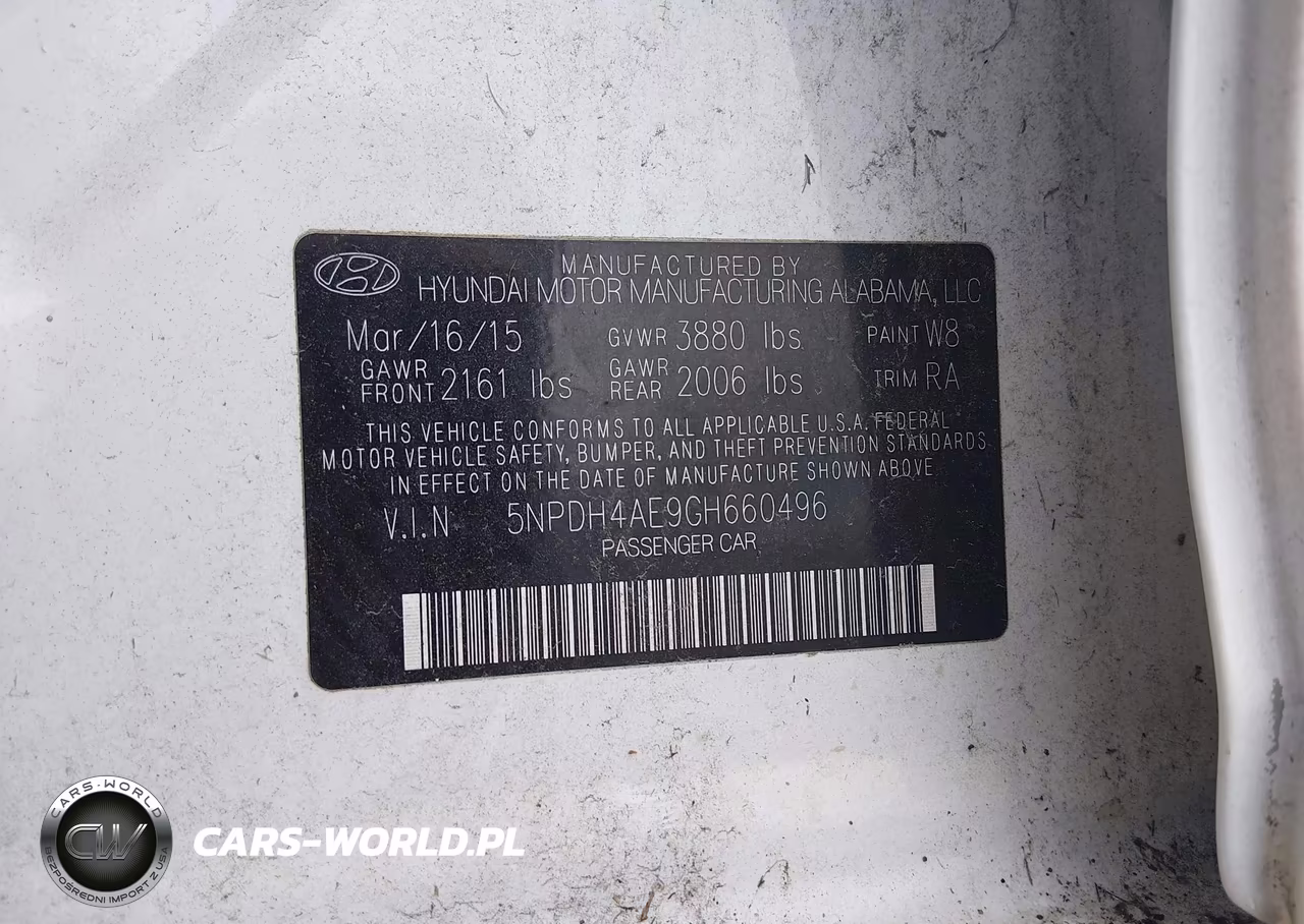 2016 Hyundai Elantra Se VIN:5NPDH4AE9GH660496 - 9