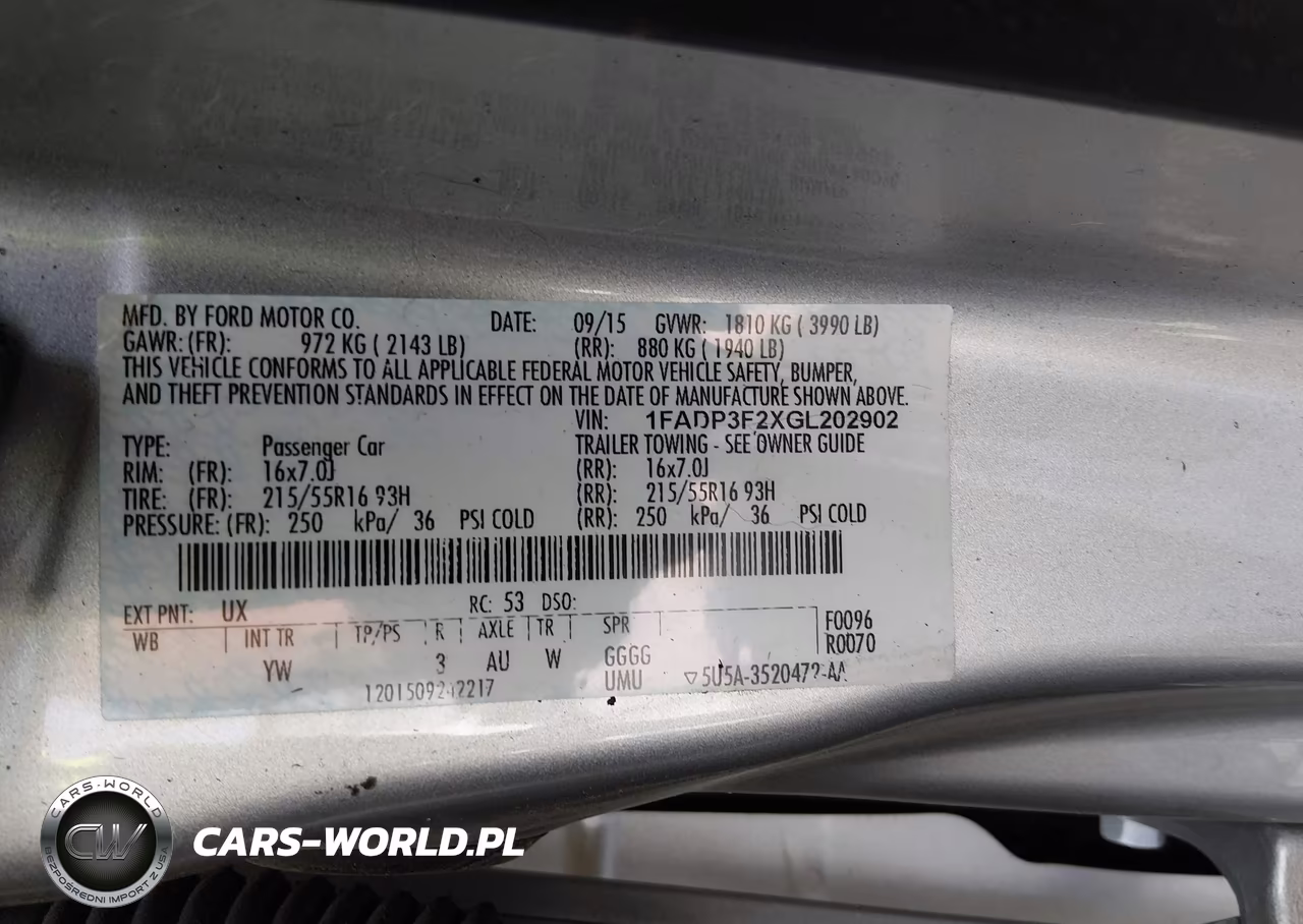 2016 Ford Focus Se VIN:1FADP3F2XGL202902 - 9