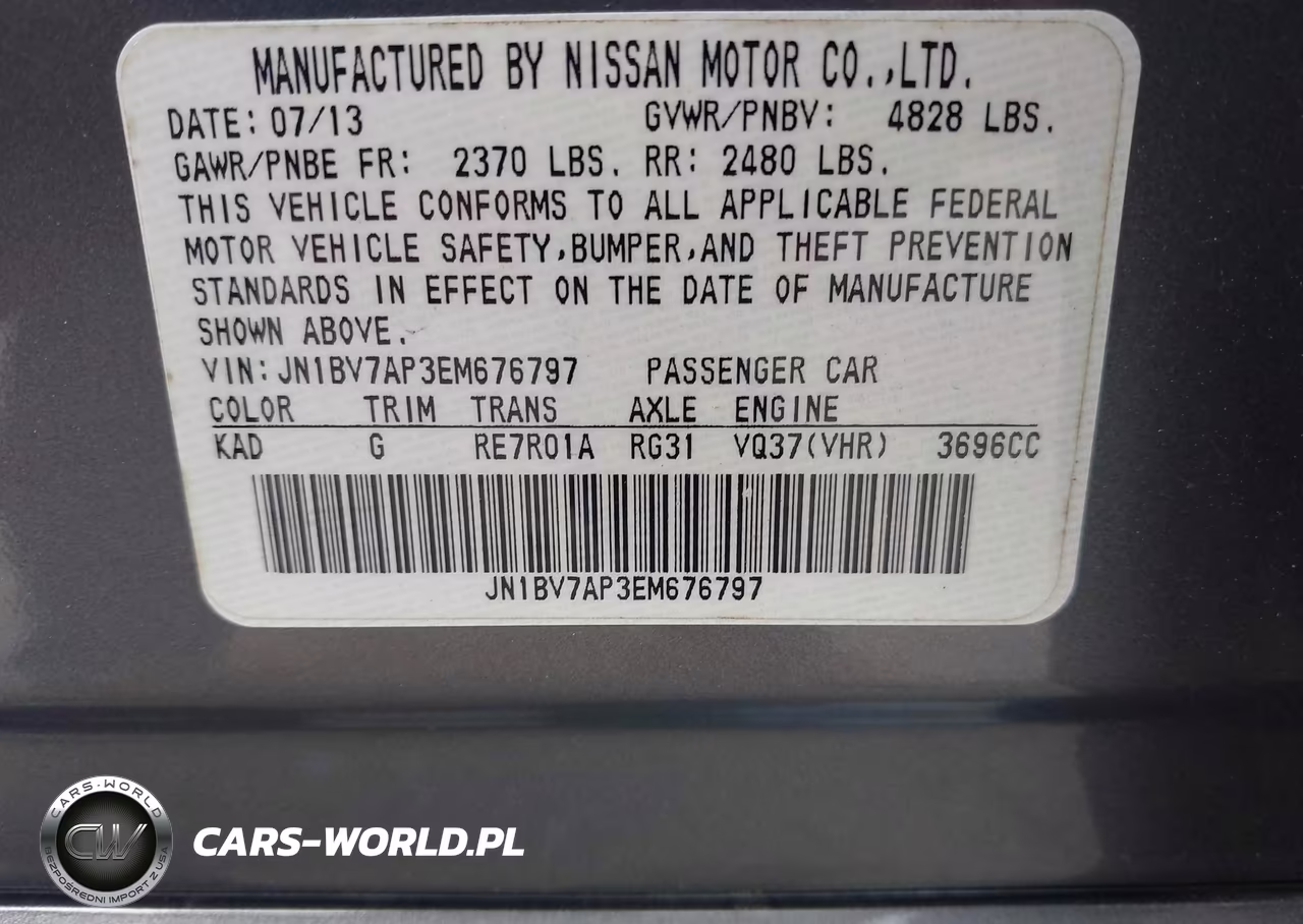 2014 Infiniti Q50 Premium VIN:JN1BV7AP3EM676797 - 9