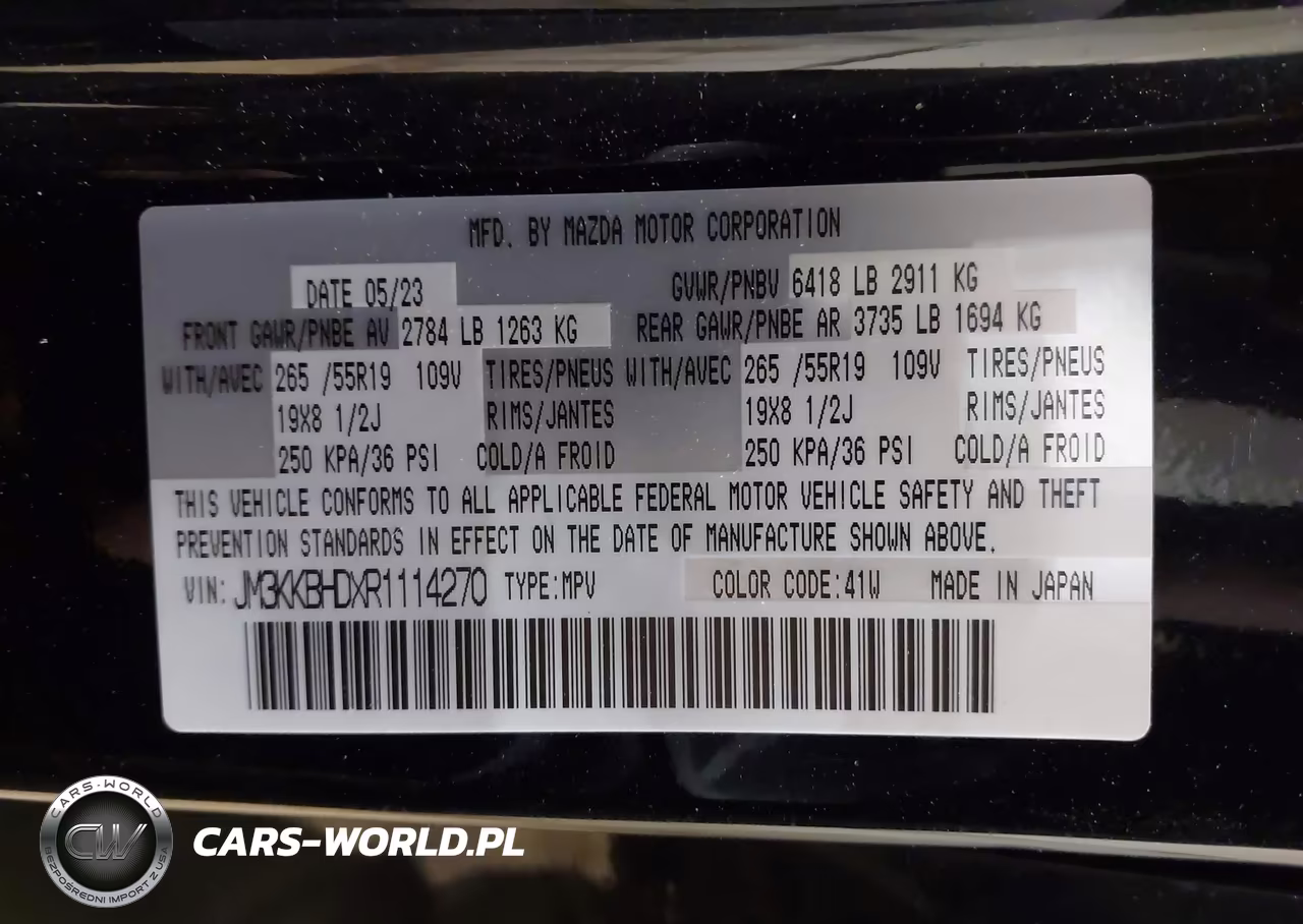 2024 Mazda Cx-90 3.3 Turbo Preferred VIN:JM3KKBHDXR1114270 - 9