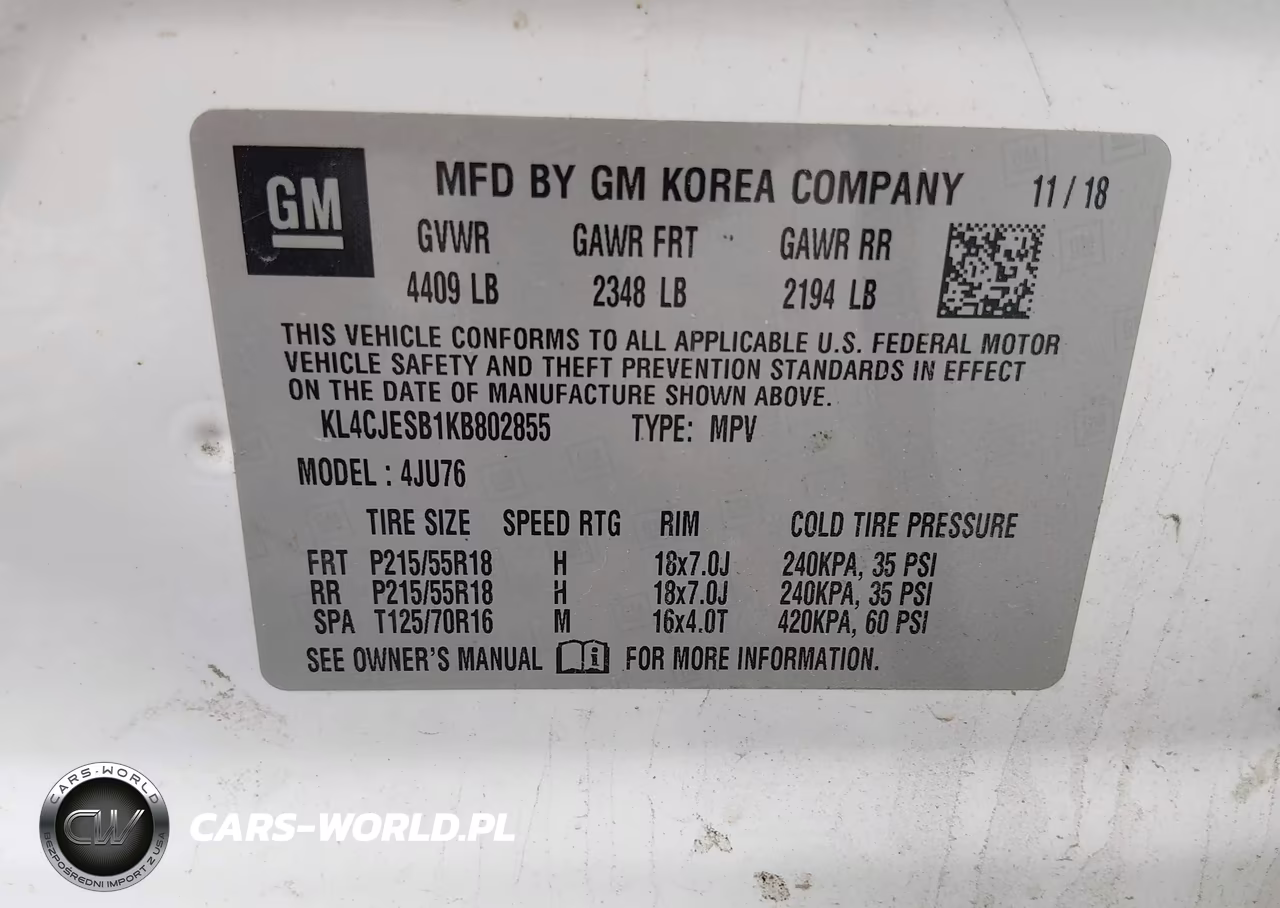 2019 Buick Encore Awd Preferred VIN:KL4CJESB1KB802855 - 9
