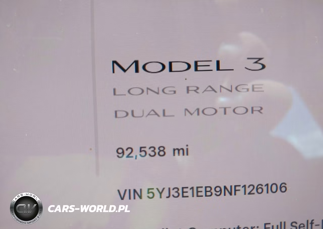 2022 Tesla Model 3 Long Range Dual Motor All-Wheel Drive VIN:5YJ3E1EB9NF126106 - 14
