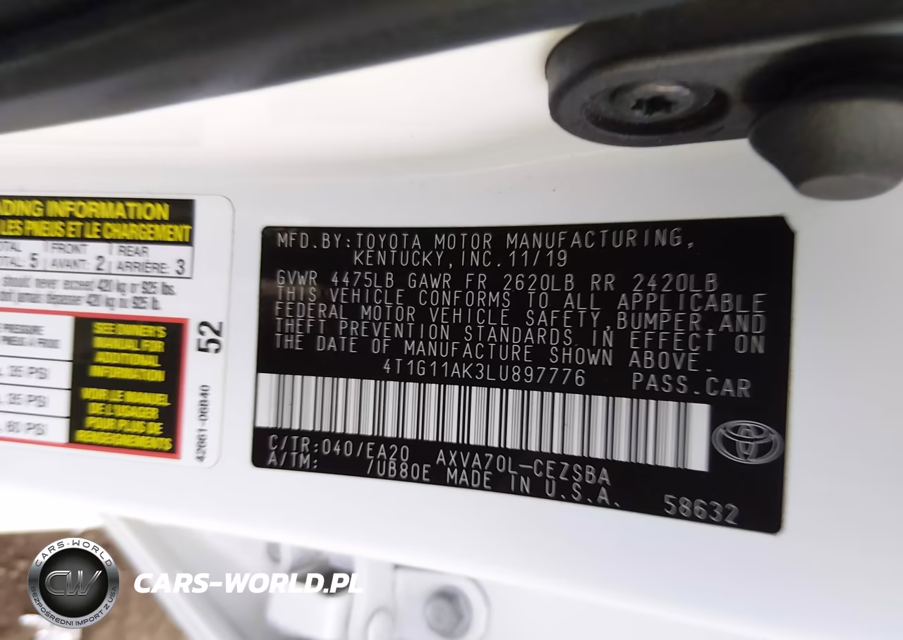 2020 Toyota Camry Se VIN:4T1G11AK3LU897776 - 9