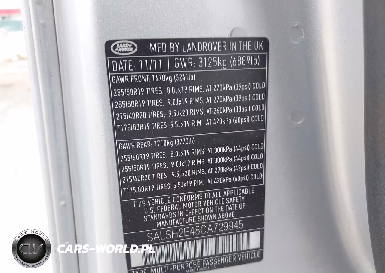 2012 Land Rover Range Rover Sport Supercharged VIN:SALSH2E48CA729945 - 9