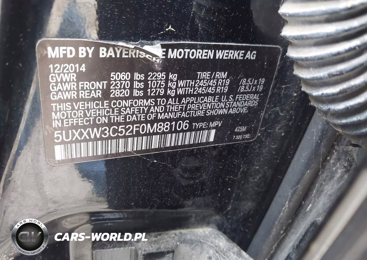 2015 BMW X4 xDrive28I VIN:5UXXW3C52F0M88106 - 9